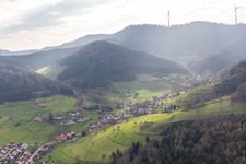 Aerial photograpy of Footbach in Gengenbach in the state Baden-Wuerttemberg, Germany