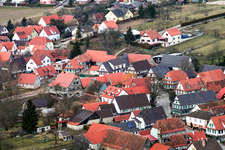 Seebach in the state Bas-Rhin, France seen from above