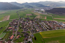 Aerial view of District Unterentersbach in Zell am Harmersbach in the state Baden-Wuerttemberg, Germany
