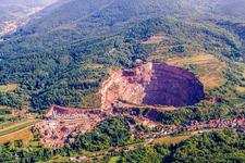 Aerial view of Basalt-Actien-Gesellschaft quarry in Albersweiler in the state Rhineland-Palatinate, Germany