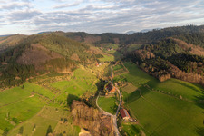 Aerial photograpy of District Schwaibach in Gengenbach in the state Baden-Wuerttemberg, Germany