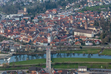 Tower building Kinzigtorturm the rest of the former historic city walls in Gengenbach in the state Baden-Wuerttemberg, Germany
