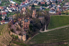 Oblique view of Building the hostel Schloss Ortenberg in Ortenberg in the state Baden-Wurttemberg, Germany