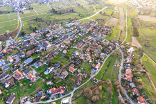 Aerial view of View of the town from the east in the district Fessenbach in Offenburg in the state Baden-Wuerttemberg, Germany