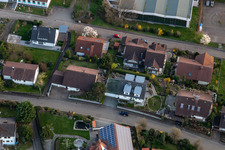 Aerial view of Winzerstr in the district Fessenbach in Offenburg in the state Baden-Wuerttemberg, Germany