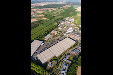 Aerial view of Horst industrial estate in the district Minderslachen in Kandel in the state Rhineland-Palatinate, Germany