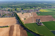 Aerial view of Development of the K2 Am Höhenweg building area in Kandel in the state Rhineland-Palatinate, Germany