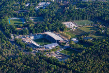 Extension and conversion site on the sports ground of the stadium " Wildparkstadion " in Karlsruhe in the state Baden-Wurttemberg, Germany