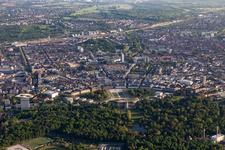 District Innenstadt-West in Karlsruhe in the state Baden-Wuerttemberg, Germany out of the air