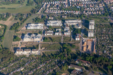 Drone image of Technology Park in the district Rintheim in Karlsruhe in the state Baden-Wuerttemberg, Germany
