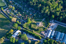 Teahouse in the castle park in the district Innenstadt-Ost in Karlsruhe in the state Baden-Wuerttemberg, Germany