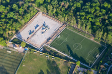 Sports fields on Ahaweg in the district Innenstadt-Ost in Karlsruhe in the state Baden-Wuerttemberg, Germany