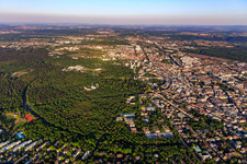 Adenauerring in the Hardtwald and circle around the castle park of the fan-shaped city in the district Innenstadt-West in Karlsruhe in the state Baden-Wuerttemberg, Germany