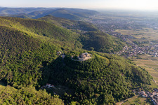 Bird's eye view of Hambach Castle in the district Diedesfeld in Neustadt an der Weinstraße in the state Rhineland-Palatinate, Germany