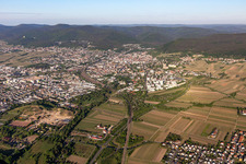 Aerial photograpy of Neustadt an der Weinstraße in the state Rhineland-Palatinate, Germany