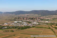 Aerial view of Edenkoben in the state Rhineland-Palatinate, Germany