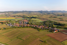 Oberhausen in the state Rhineland-Palatinate, Germany viewn from the air