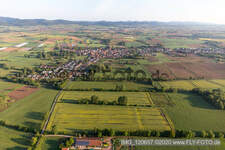 Aerial view of Kapsweyer in the state Rhineland-Palatinate, Germany