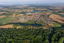 Oblique view of Leimersheim in the state Rhineland-Palatinate, Germany