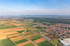 Aerial view of Bellheim in the state Rhineland-Palatinate, Germany