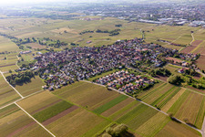 Drone image of District Nußdorf in Landau in der Pfalz in the state Rhineland-Palatinate, Germany