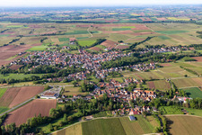 District Appenhofen in Billigheim-Ingenheim in the state Rhineland-Palatinate, Germany from the drone perspective