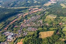 Aerial view of District Queichhambach in Annweiler am Trifels in the state Rhineland-Palatinate, Germany