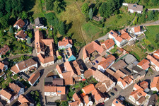 Aerial view of Waldstr in the district Gräfenhausen in Annweiler am Trifels in the state Rhineland-Palatinate, Germany