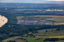 Former Phillippsburg nuclear power plant after the demolition of the two cooling towers in Philippsburg in the state Baden-Wuerttemberg, Germany