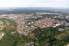 The city center in the downtown area in Germersheim in the state Rhineland-Palatinate, Germany