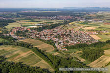 Hördt in the state Rhineland-Palatinate, Germany from above