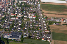 Kandel in the state Rhineland-Palatinate, Germany from the plane