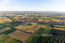 Oblique view of Freckenfeld in the state Rhineland-Palatinate, Germany
