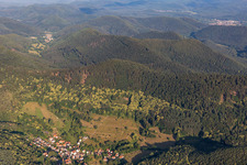Aerial view of Nothweiler in the state Rhineland-Palatinate, Germany
