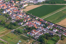 Gänsried in Freckenfeld in the state Rhineland-Palatinate, Germany from above