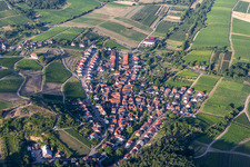 Drone recording of District Gleishorbach in Gleiszellen-Gleishorbach in the state Rhineland-Palatinate, Germany