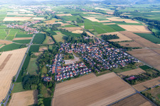 Aerial view of Village view from the east in Barbelroth in the state Rhineland-Palatinate, Germany