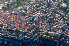 Bad Bergzabern in the state Rhineland-Palatinate, Germany from above