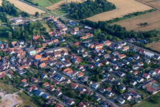 Main street to the train station in Barbelroth in the state Rhineland-Palatinate, Germany
