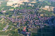 Aerial photograpy of Oberotterbach in the state Rhineland-Palatinate, Germany