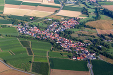 Aerial view of Dierbach in the state Rhineland-Palatinate, Germany