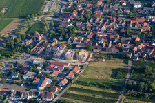 Aerial view of District Schweigen in Schweigen-Rechtenbach in the state Rhineland-Palatinate, Germany