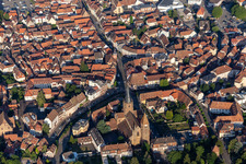 Wissembourg in the state Bas-Rhin, France seen from a drone