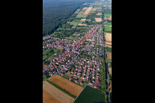 Aerial view of District Schaidt in Wörth am Rhein in the state Rhineland-Palatinate, Germany