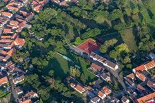 Drone image of Seebach in the state Bas-Rhin, France