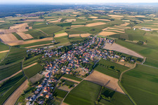 Aerial photograpy of Oberlauterbach in the state Bas-Rhin, France