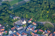 Neewiller-près-Lauterbourg in the state Bas-Rhin, France from a drone