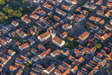 Aerial photograpy of Neuburg am Rhein in the state Rhineland-Palatinate, Germany