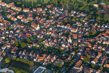 District Maximiliansau in Wörth am Rhein in the state Rhineland-Palatinate, Germany from above