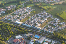 Aerial view of Wörth am Rhein in the state Rhineland-Palatinate, Germany